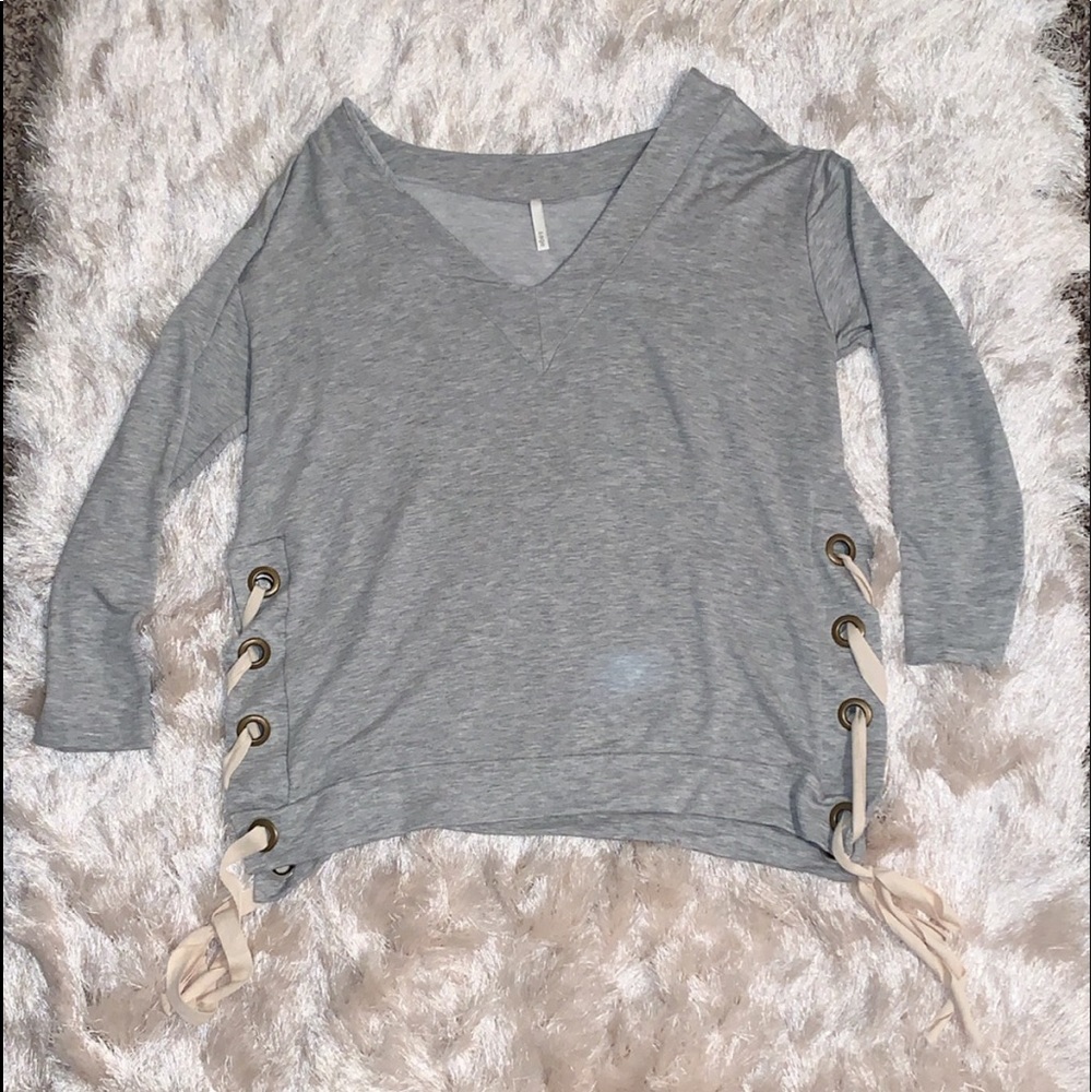 sweater with lace sides